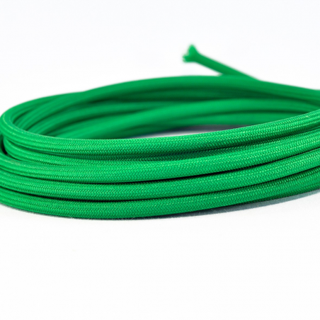 Dekoratif Örgülü Yeşil Renkli Kumaş Kablo