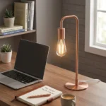 Ark-90 Fırçalı Bakır Masa Lambası - Görsel 3