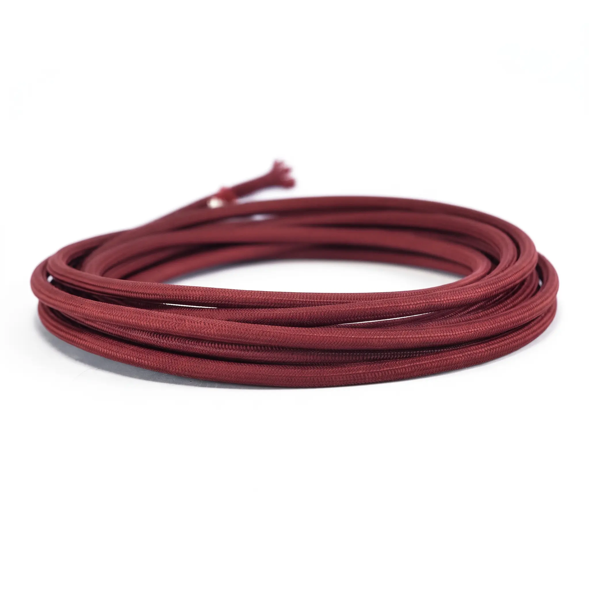 Bordo-Renkli-Kumas-Kablo-01 Dekoratif Örgülü Bordo Renkli Kumaş Kablo - Görsel 1