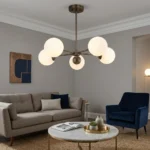 Luna 5 Kollu Fırçalı Eskitme Avize - Görsel 2