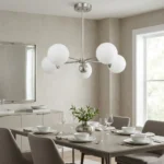 Luna 5 Kollu Fırçalı Nikel Avize - Görsel 2