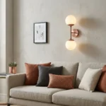 Luna 2'li Fırçalı Bakır Aplik - Görsel 3