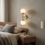 Luna 2'li Fırçalı Pirinç Aplik - Görsel 2