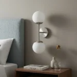 Luna 2'li Fırçalı Nikel Aplik - Görsel 3