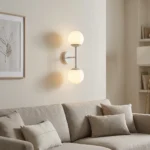 Luna 2'li Mat Beyaz Aplik - Görsel 3