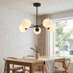 Luna 5 Kollu Mat Siyah Avize - Görsel 2