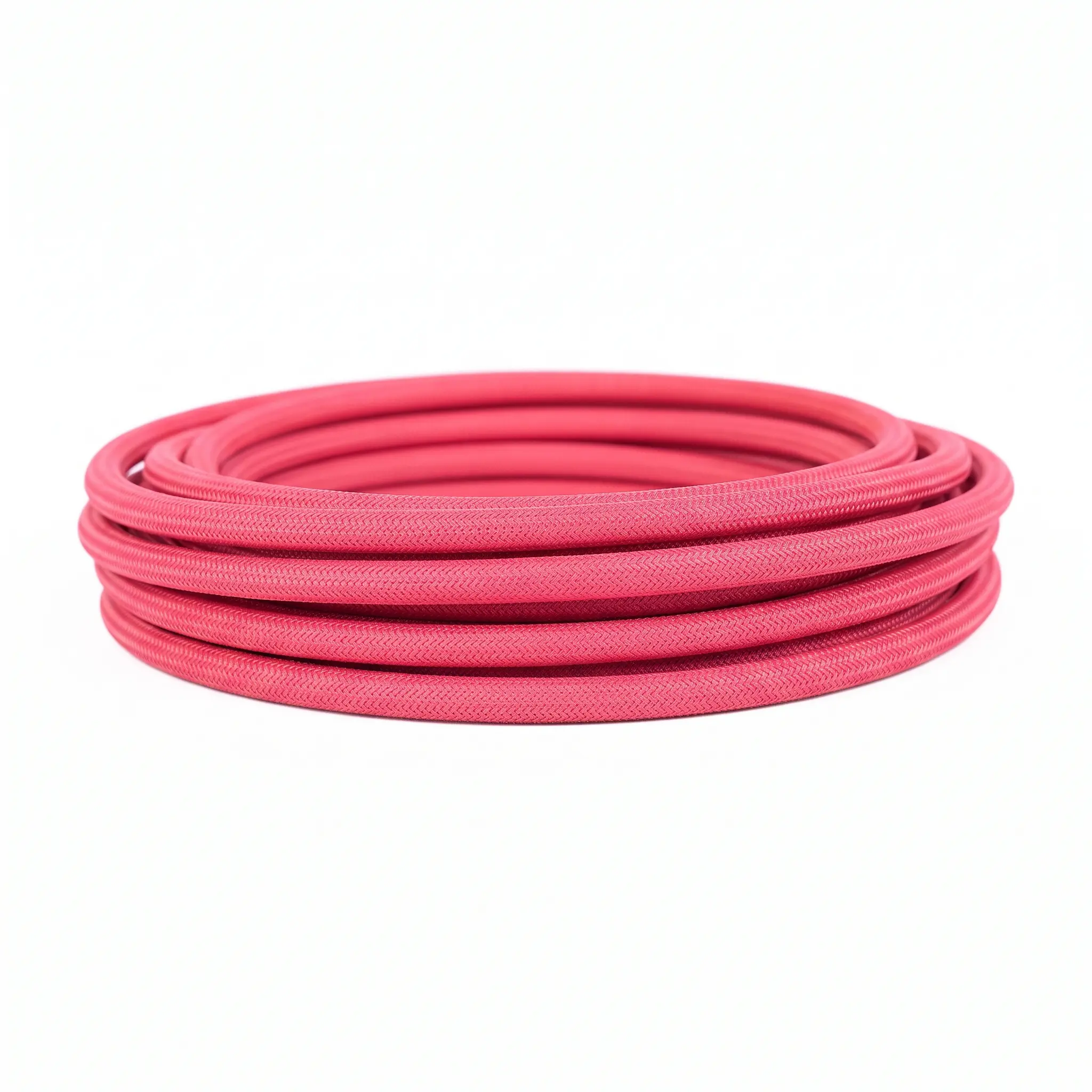 Pembe-Renkli-Kumas-Kablo-01 Dekoratif Örgülü Pembe Renkli Kumaş Kablo - Görsel 1